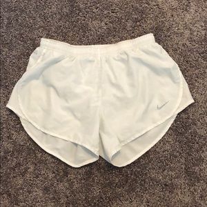 white nike shorts